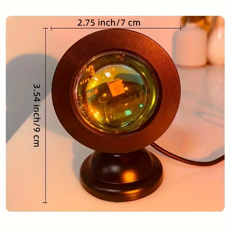 Sunset Projection Light – 16-Color RGB, USB & Remote Control