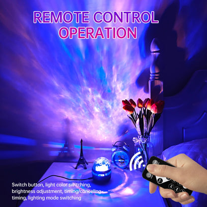 LED Galaxy Projector Night Light – Starry Sky & Aurora, USB, Remote Control