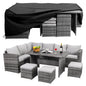 7-Piece Outdoor Wicker Patio Dining Set – Table, Chairs & Ottomans Included