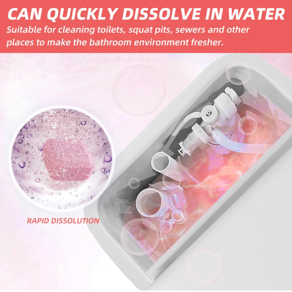 Toilet Cleaning Effervescent Tablets – Removes Stains, Odors & Yellow Buildup