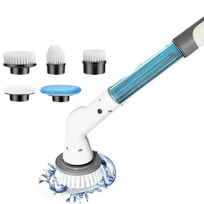 Cordless Electric Spin Scrubber – Multi-Head Power Scrubber with Extendable Handle