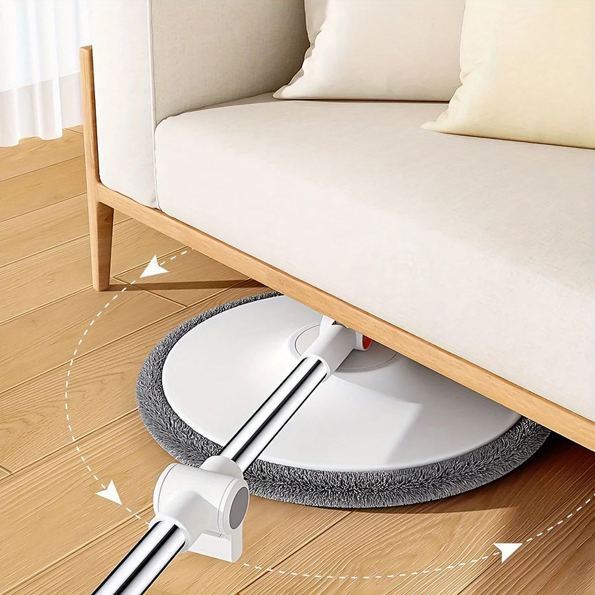 Spin Mop & Bucket Set – Hands-Free Wringing, Sewage Separation, 3 Mop Head Types
