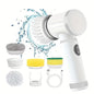 Cordless Electric Spin Scrubber – Multi-Head Power Scrubber with Extendable Handle