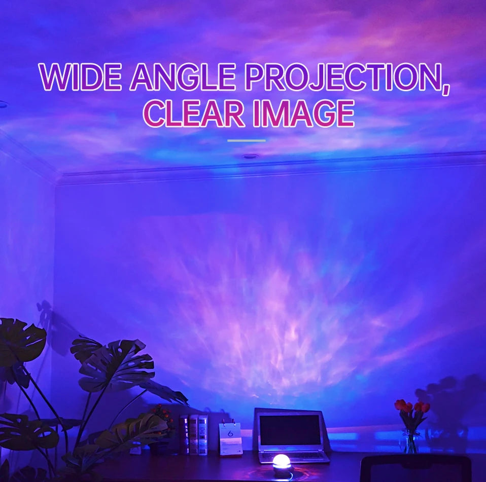 LED Galaxy Projector Night Light – Starry Sky & Aurora, USB, Remote Control