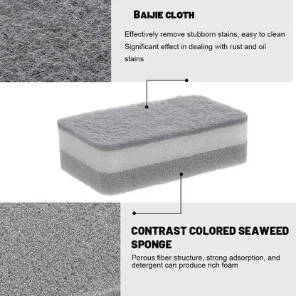 Magic Three-Layer Cleaning Sponges – Reusable, Eco-Friendly Kitchen Scrubber